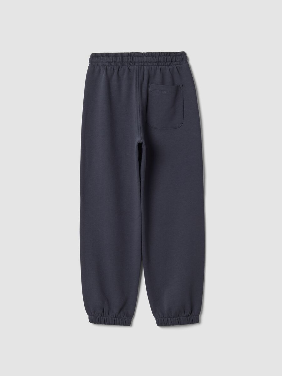Pantaloni jogger grigi in puro cotone organico_1