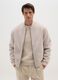 Beige wool blend bomber regular fit with zip_1