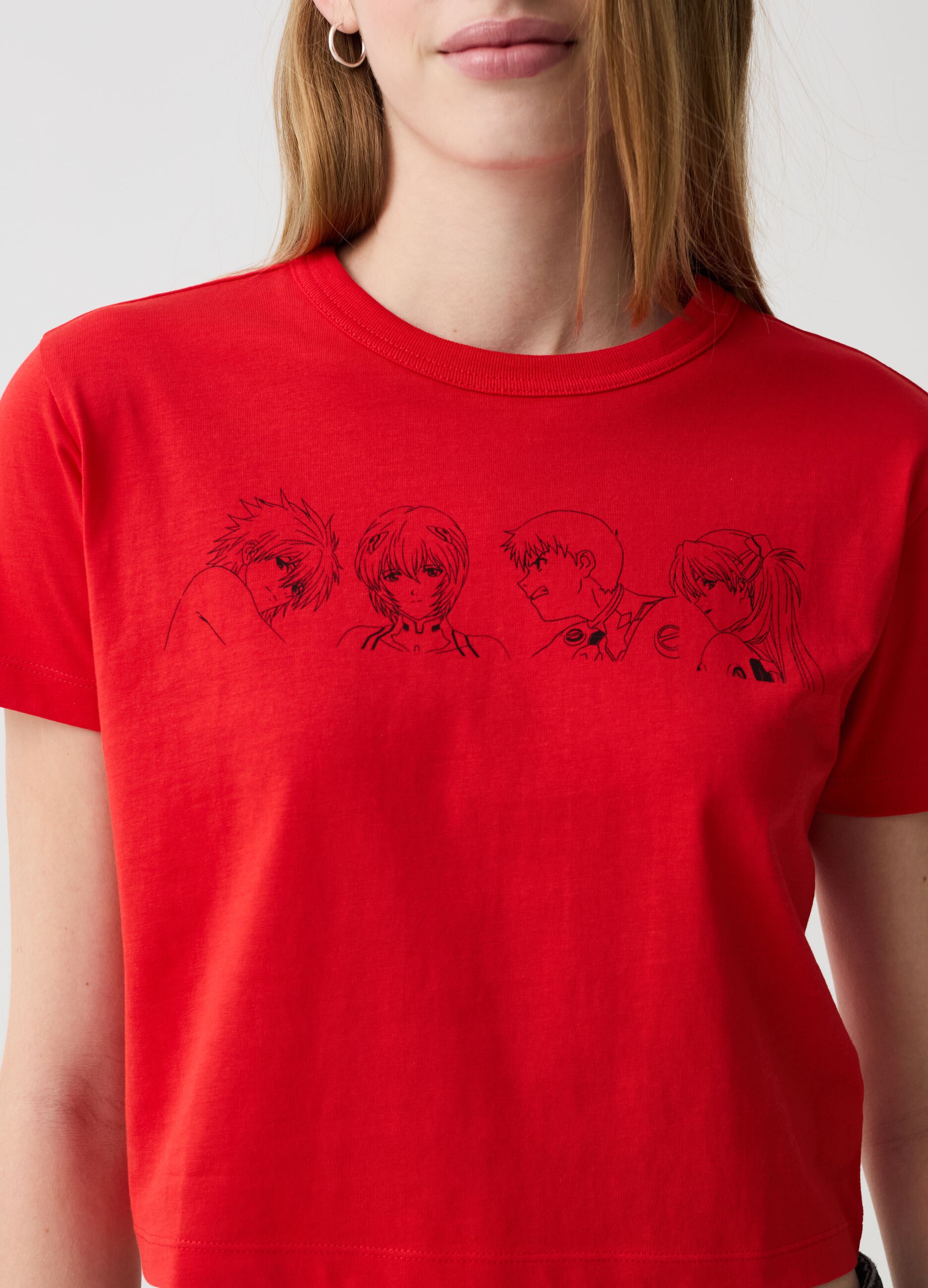 Camiseta corta estampado Neon Genesis Evangelion