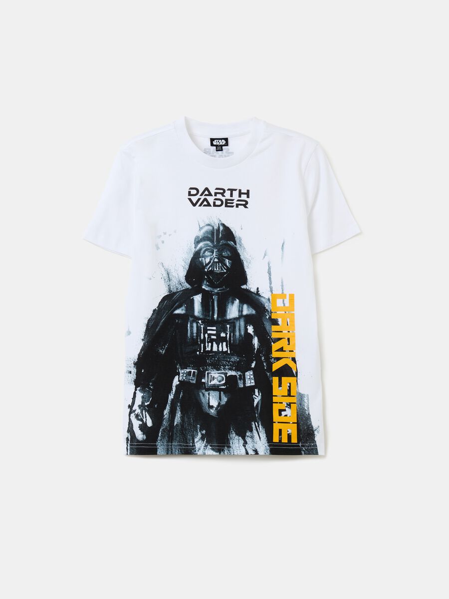 Cotton T-shirt with Darth Vader print_0