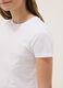 T-shirt branca de algod&atilde;o puro para rapariga, corte regular_2