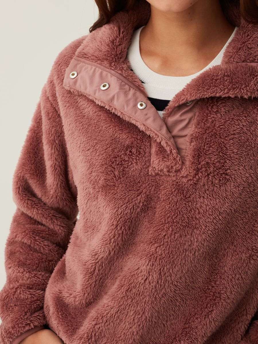 Teddy sweatshirt with buttons_3