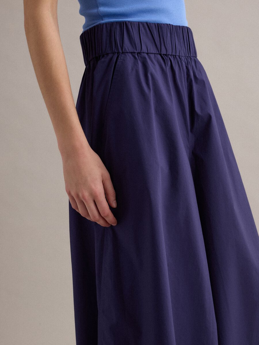 Saia comprida azul em algod&atilde;o puro_3