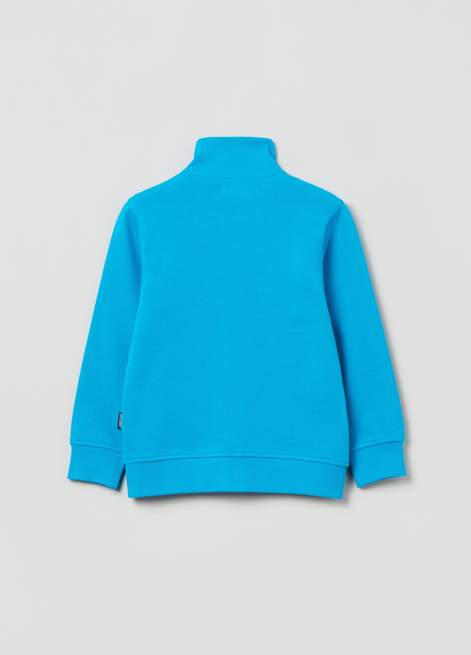 Full-zip plush top with high neck