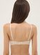 Beige triangle bra with removable padding in stretch fabric_2