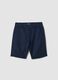 Boys&rsquo; blue linen and cotton blend regular-fit shorts_0