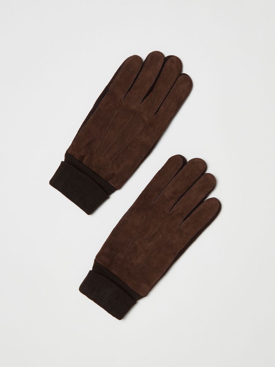 Gloves with suede leather inserts_1