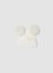 Gorro branco em malha canelada com la&ccedil;o e pompons_0