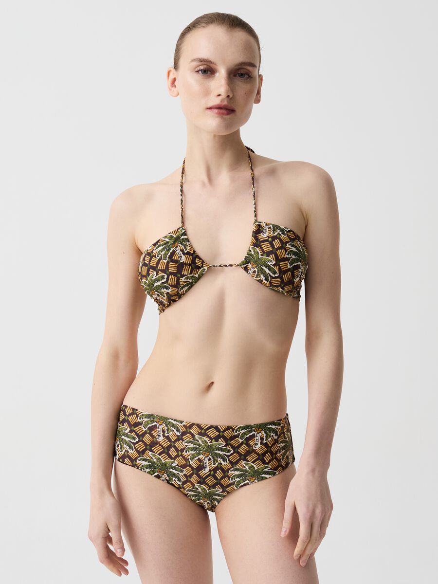 Braguita bikini de cintura alta estampado palmeras_0