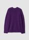 Maglia viola girocollo in misto lana_2