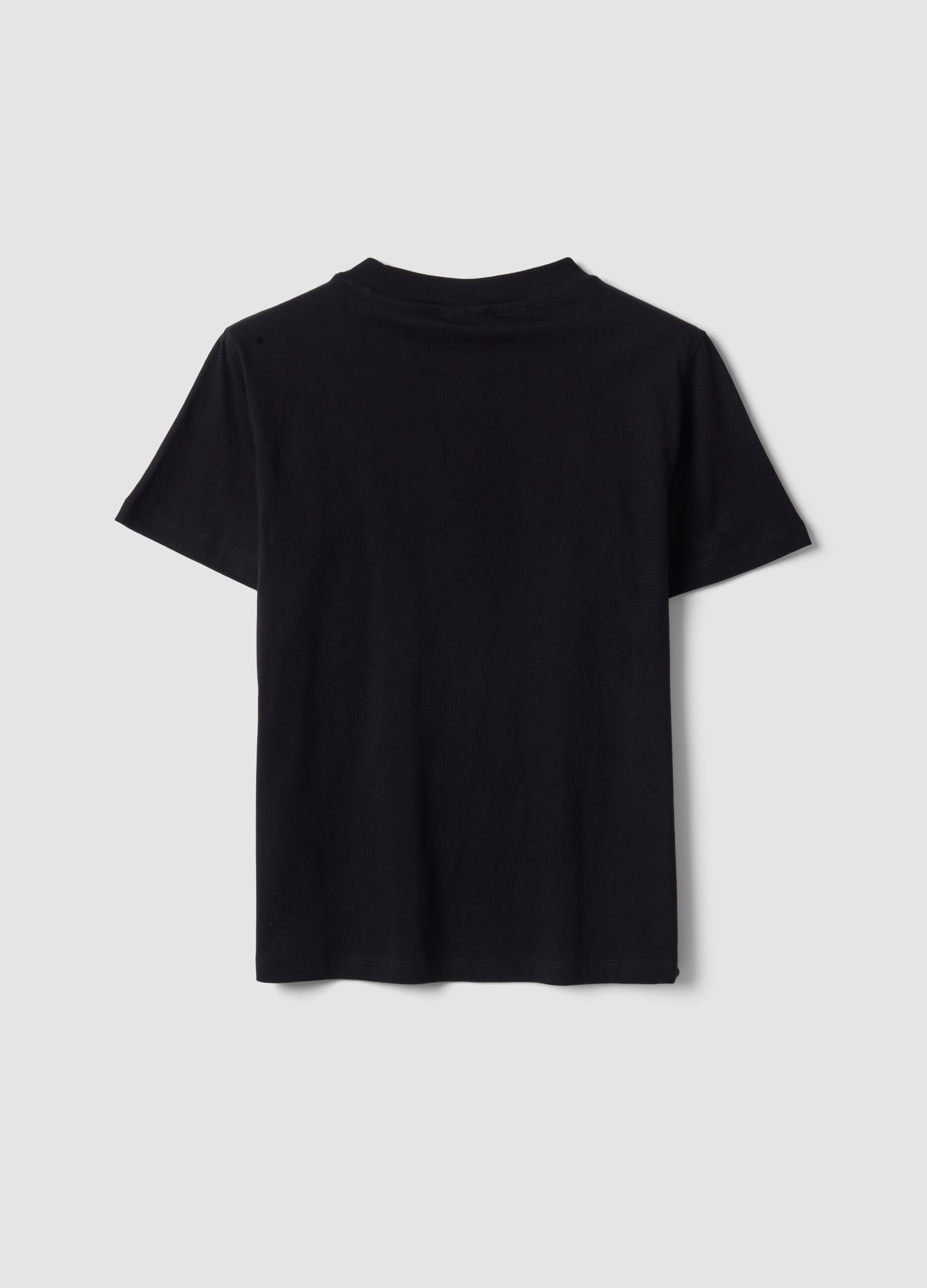 Schwarzes T-Shirt aus reiner Baumwolle mit Hard Rock Cafe Print, Regular Fit