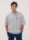 Grey pure cotton T-shirt with Lakers print_2