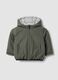 Giacca Ultralight reversibile grigia con cappuccio e zip per bimbo_1