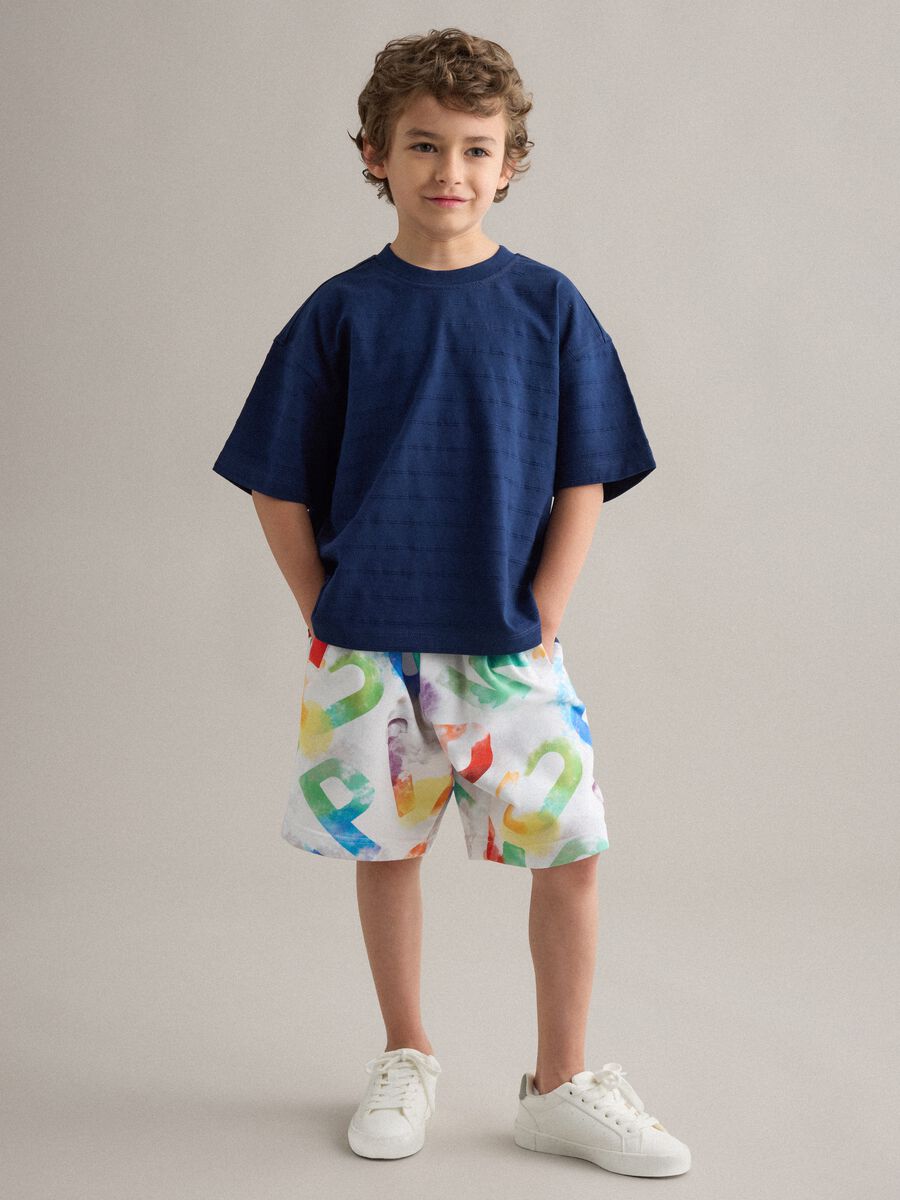 Multicolour pure cotton shorts_0