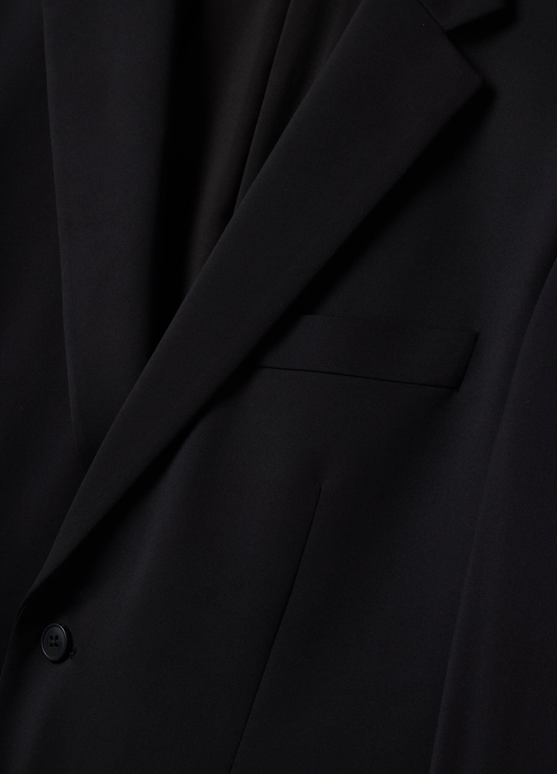 Black slim-fit 4-way stretch blazer, easy iron