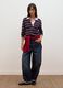Maglia multicolor in pura lana con colletto polo fitted_1
