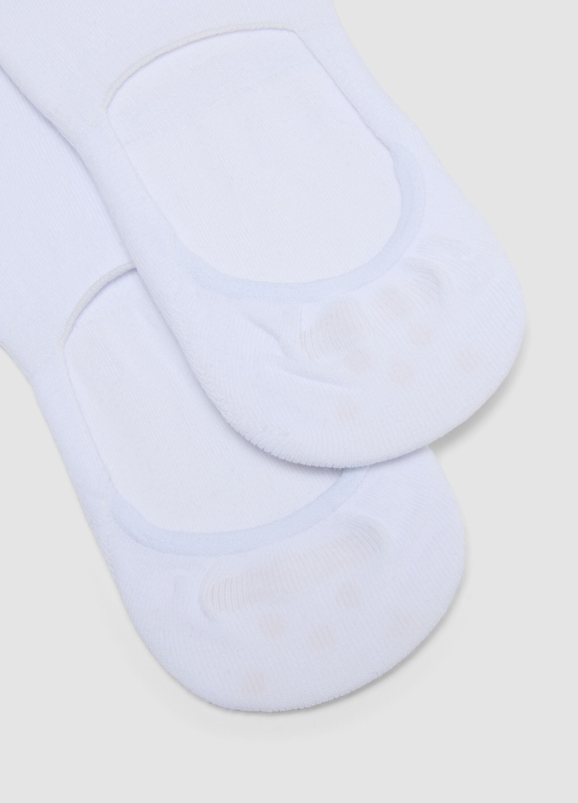 3er-Pack wei&szlig;e Invisible-Socken aus Bio-Baumwolle