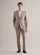 Beige Checked Slim Fit Trousers_0