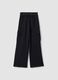 Girls' black pure cotton relaxed fit trousers_4