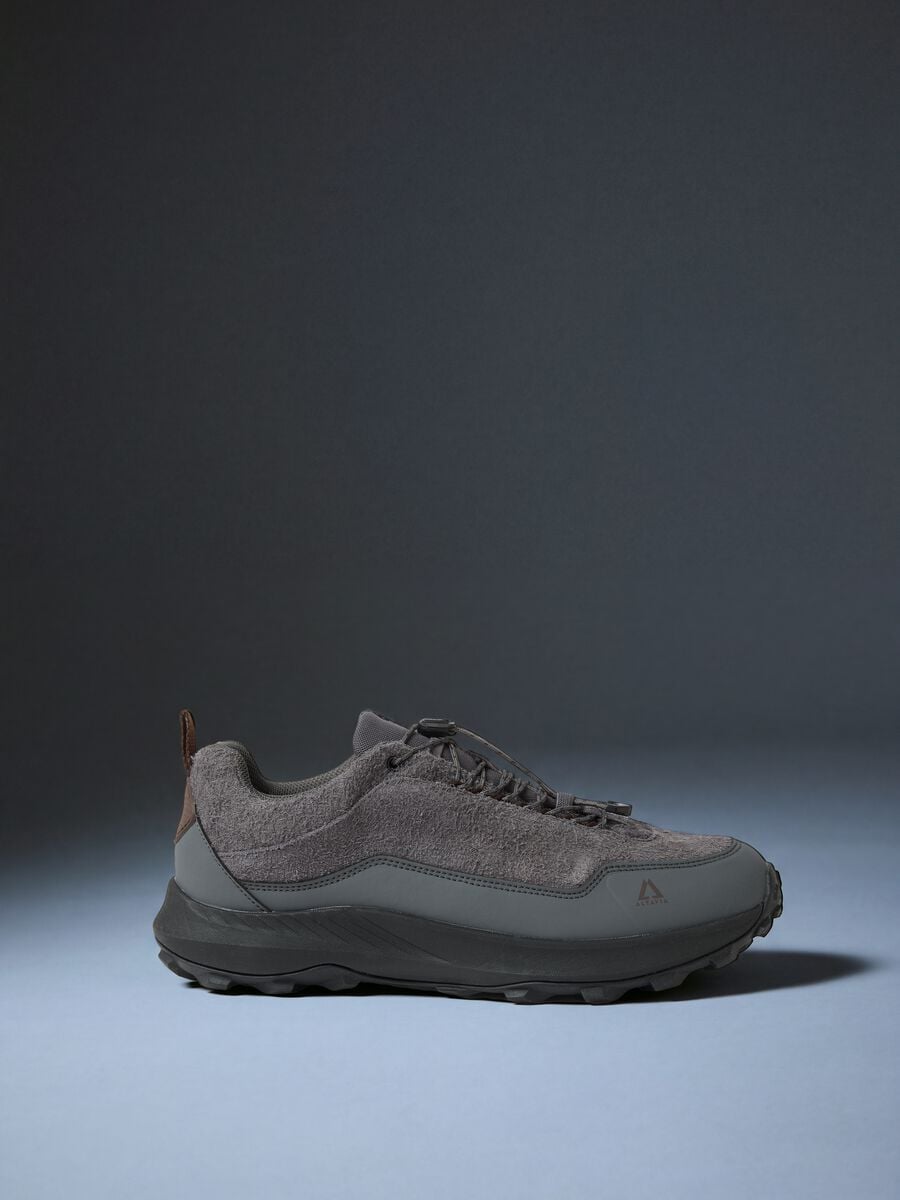 Grey Water-Repellent Outdoor Shoe in Genuine Leather ALTAVIA WITH DEBORAH COMPAGNONI_0
