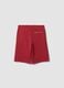Red regular-fit cotton-blend shorts_1