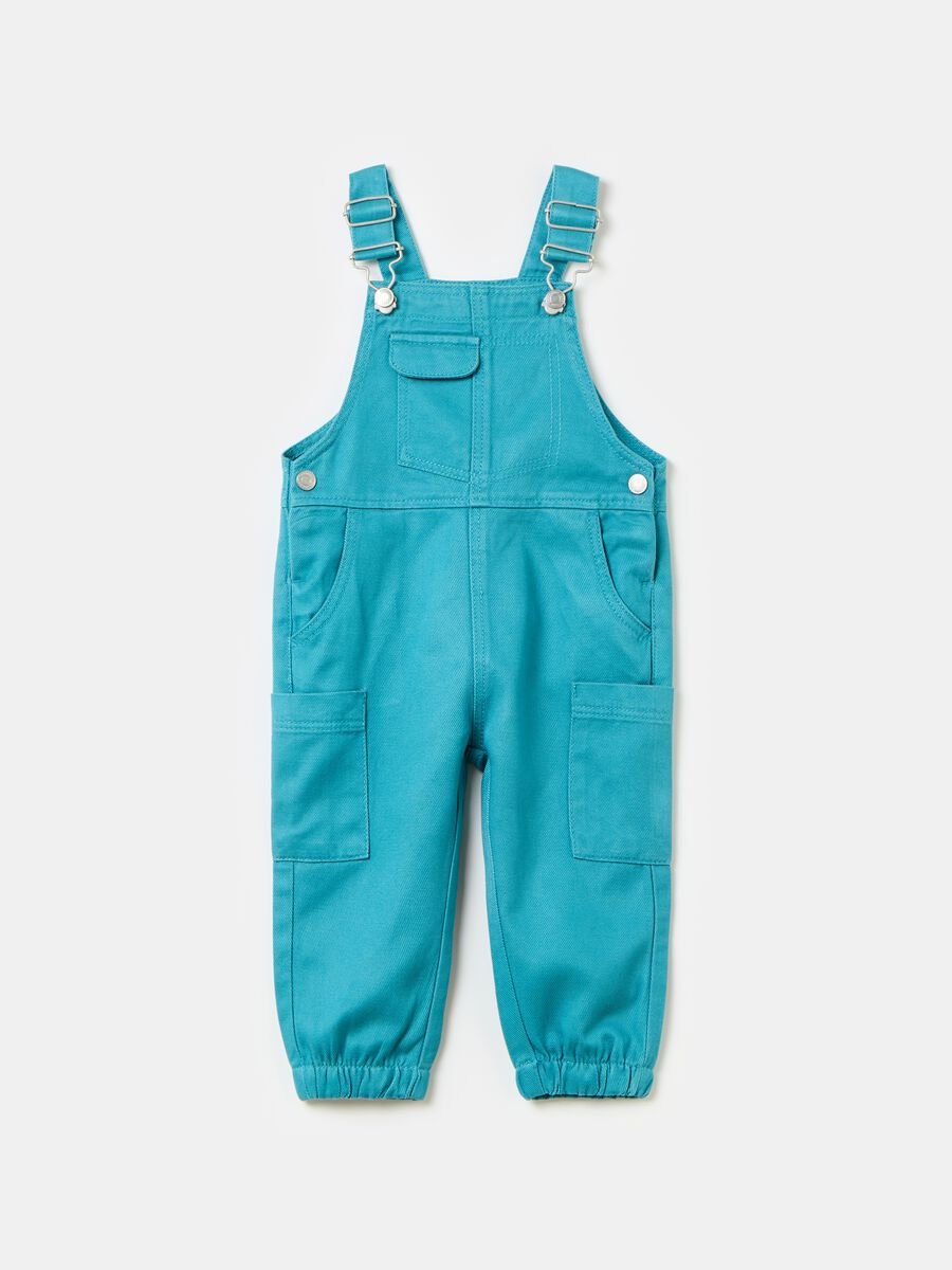 Cotton and Lyocell dungarees with pockets_0