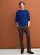 Blue pure cotton crew-neck jumper, regular fit_1
