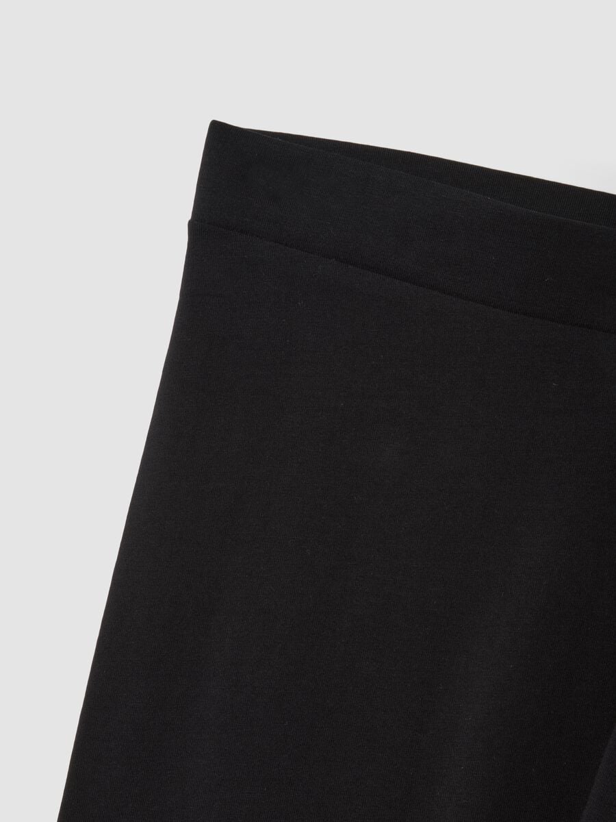Schwarze Leggings aus Stretch-Baumwolle_5