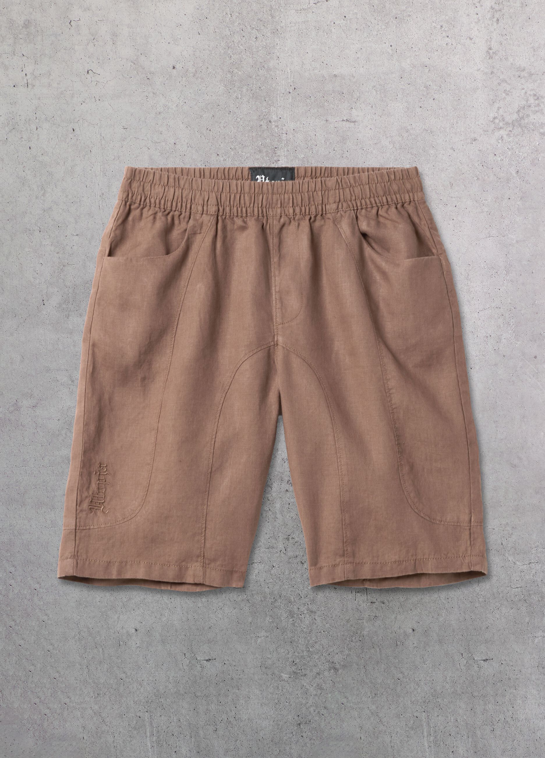 Short 100 % lin couleur moka