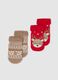 Multicoloured Christmas Baby Socks Pack in Cotton Blend_0