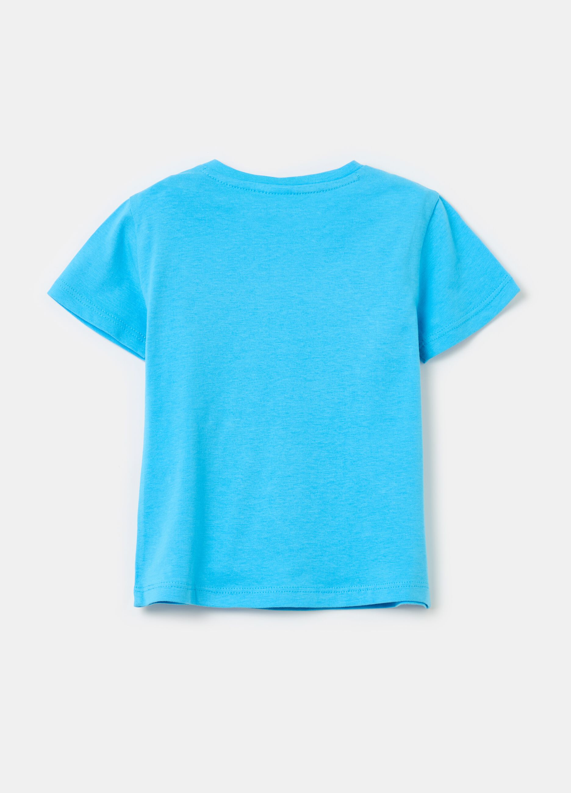 Cotton T-shirt with small snails patch