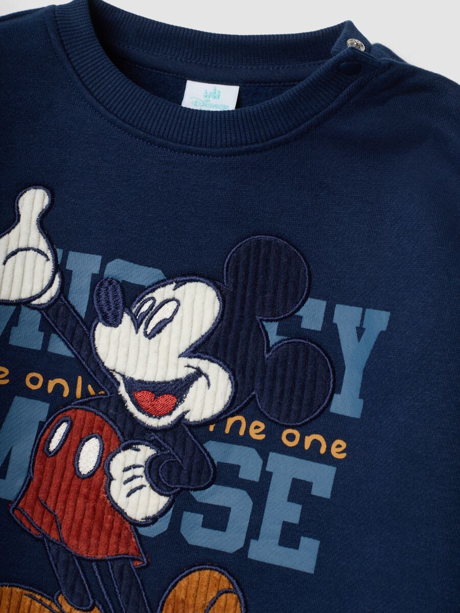 Blue organic cotton-blend jogger set with Mickey print_2