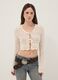 Pure white cotton knitted cardigan with deep V regular fit_2