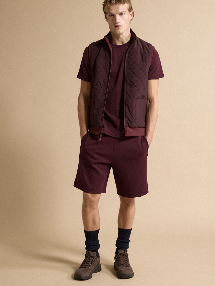 Breathable brown 2-way stretch shorts_0