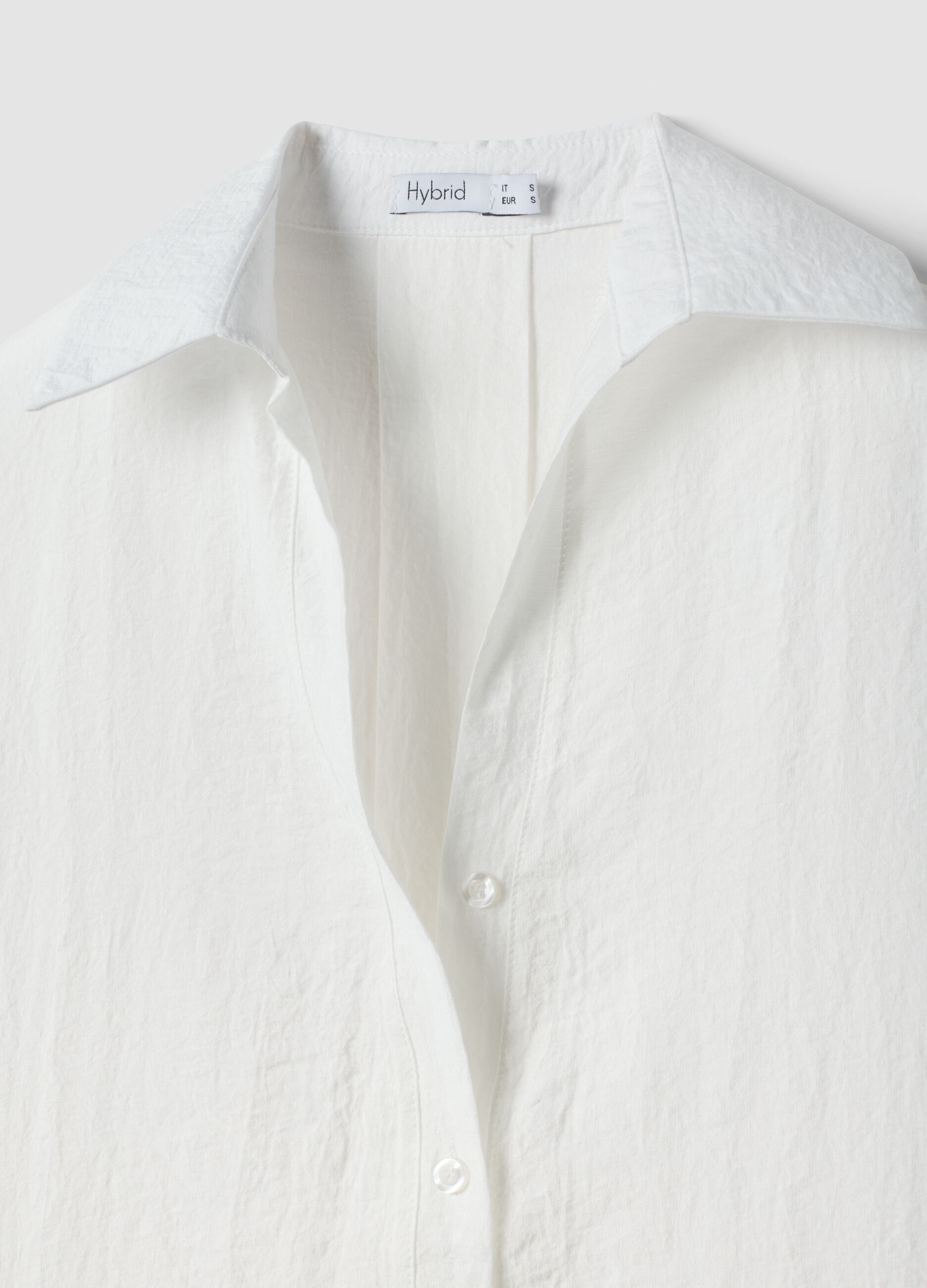 White viscose-blend shirt