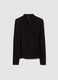 T-shirt marrone in viscosa, seta e lana elasticizzata girocollo regular fit_4