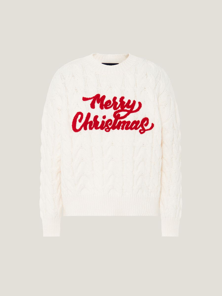 Christmas jumper with bouclé-effect embroidery_3