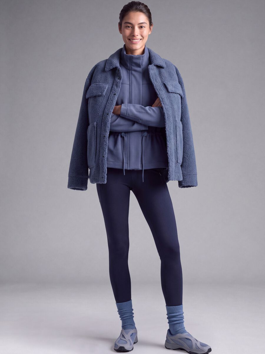 Blue stretch-fabric leggings ALTAVIA STUDIO_0