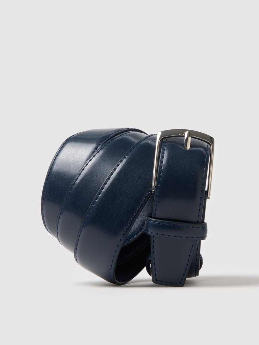 Blue belt with elegant buckle_2