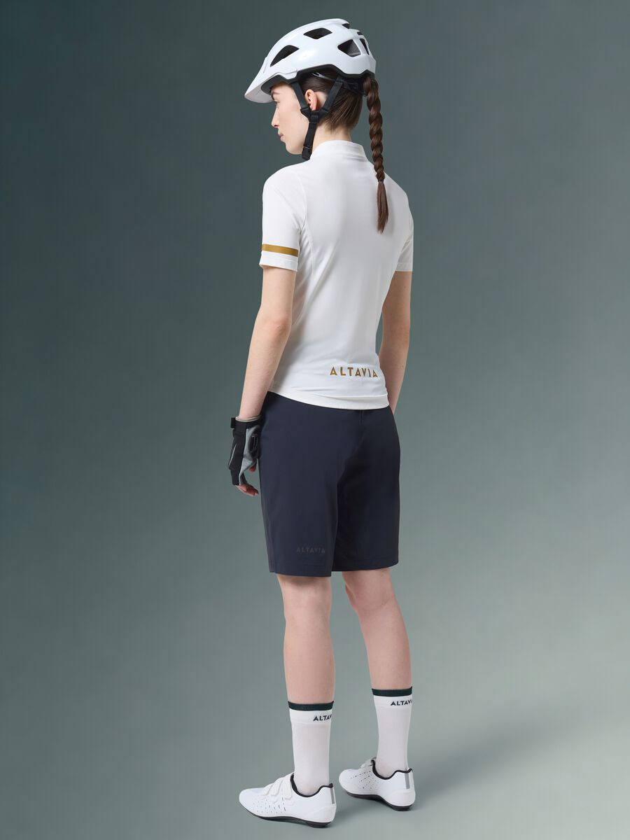 Wei&szlig;es ALTAVIA BIKE Funktions-T-Shirt aus Stretchgewebe_1