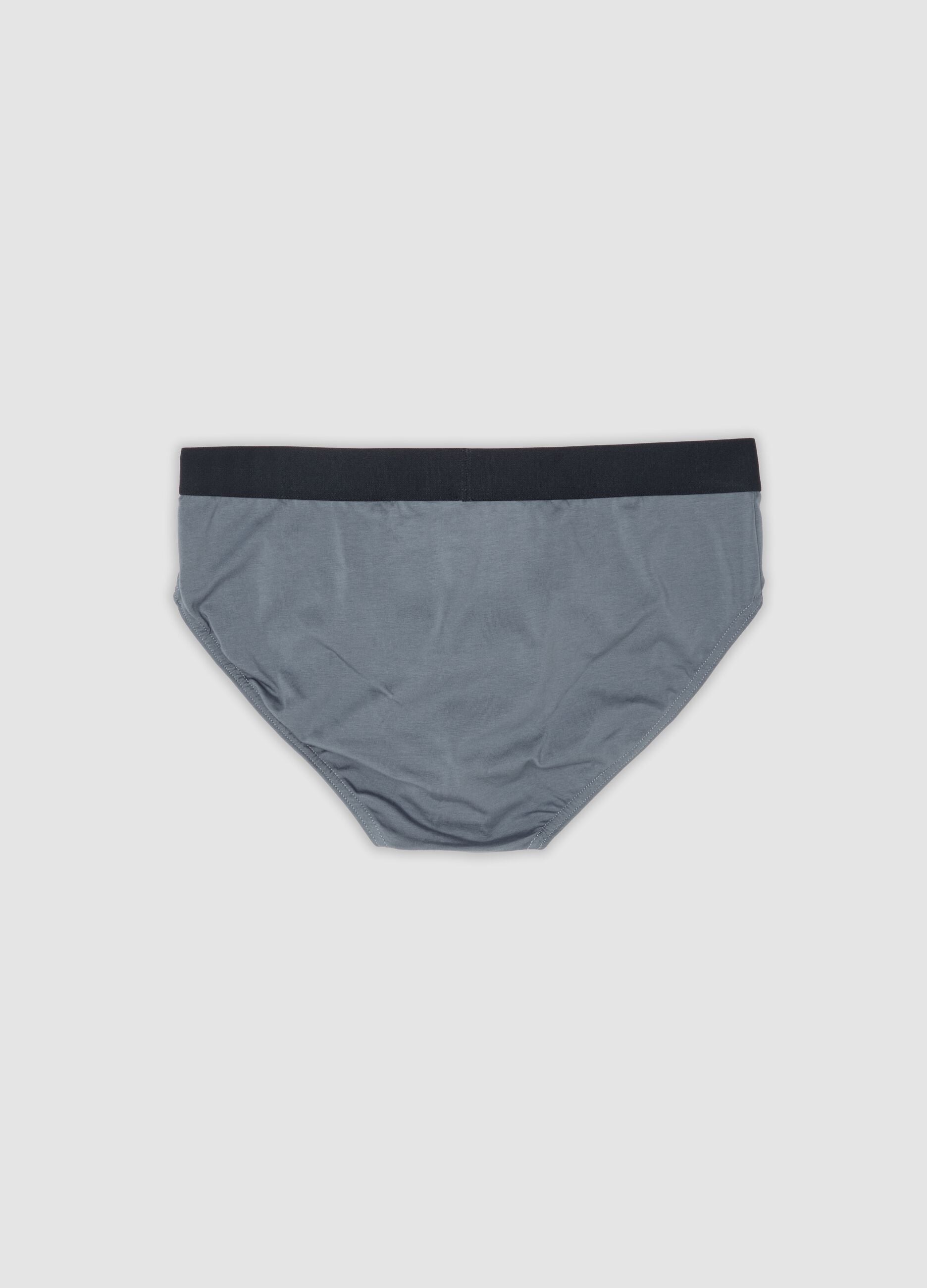 Three-pack of multicolour stretch organic cotton briefs