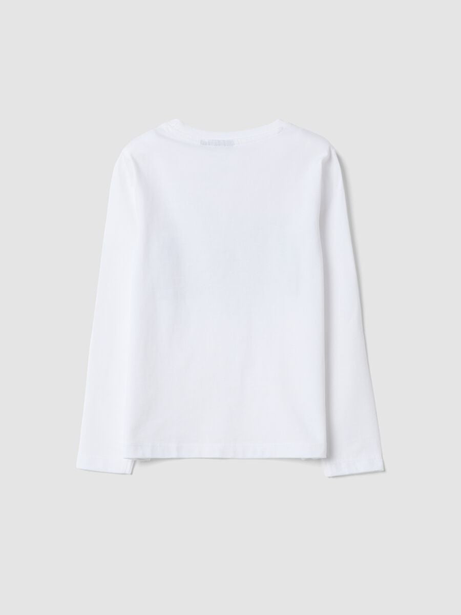 White pure cotton T-shirt with K-Pop Demon Hunters print, regular fit_1