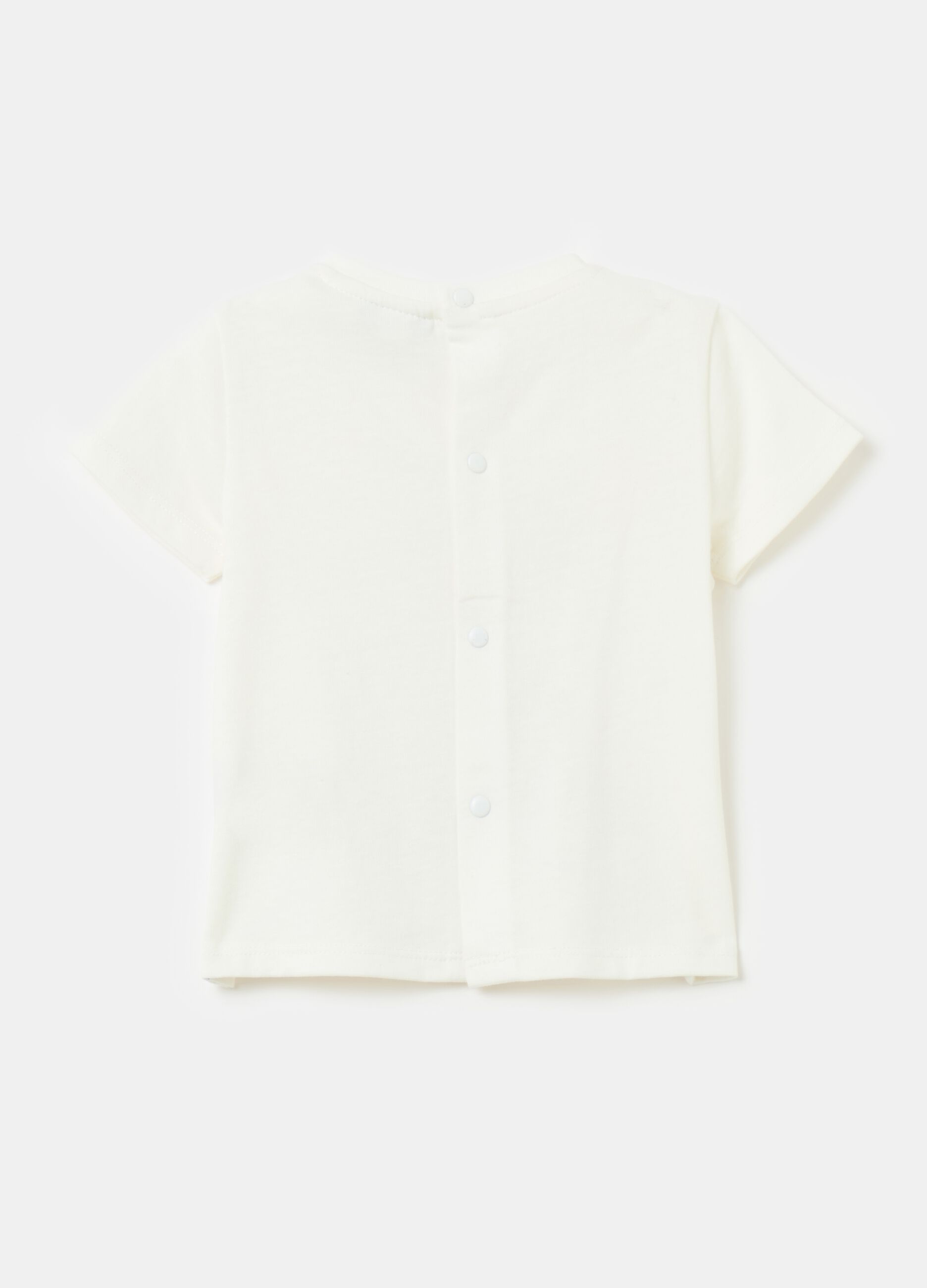 Camiseta de algodón orgánico con estampado osito