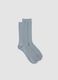 Lange hellblaue Socken aus elastischer Viskose_0