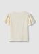 White pure cotton T-shirt with seaside print_1