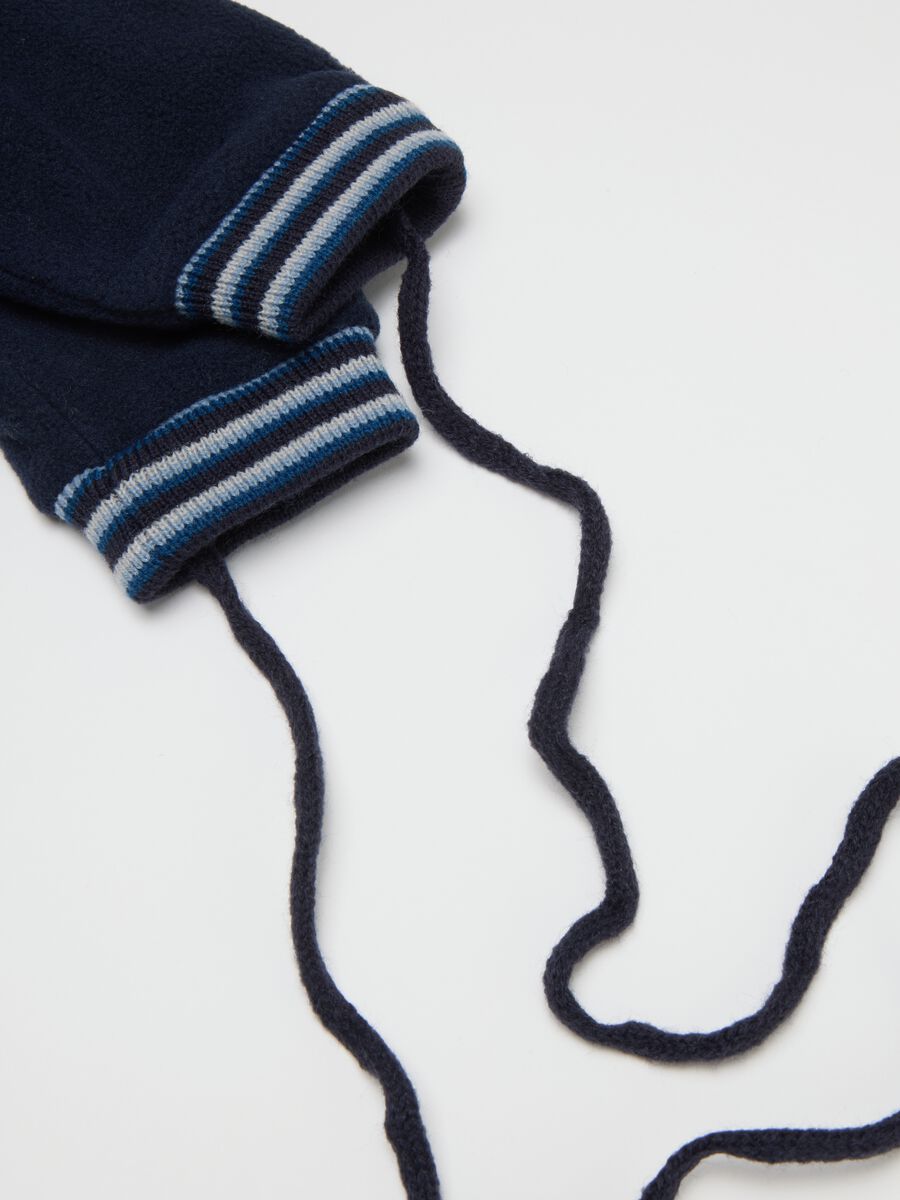 Children's Stretch Blue Fleece Gloves_1