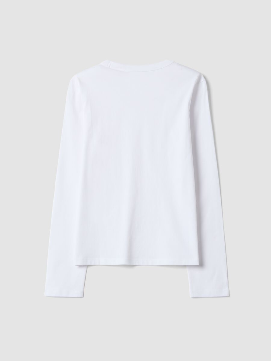 Wei&szlig;es Longsleeve-T-Shirt aus Jersey aus reiner Baumwolle, Regular Fit_2