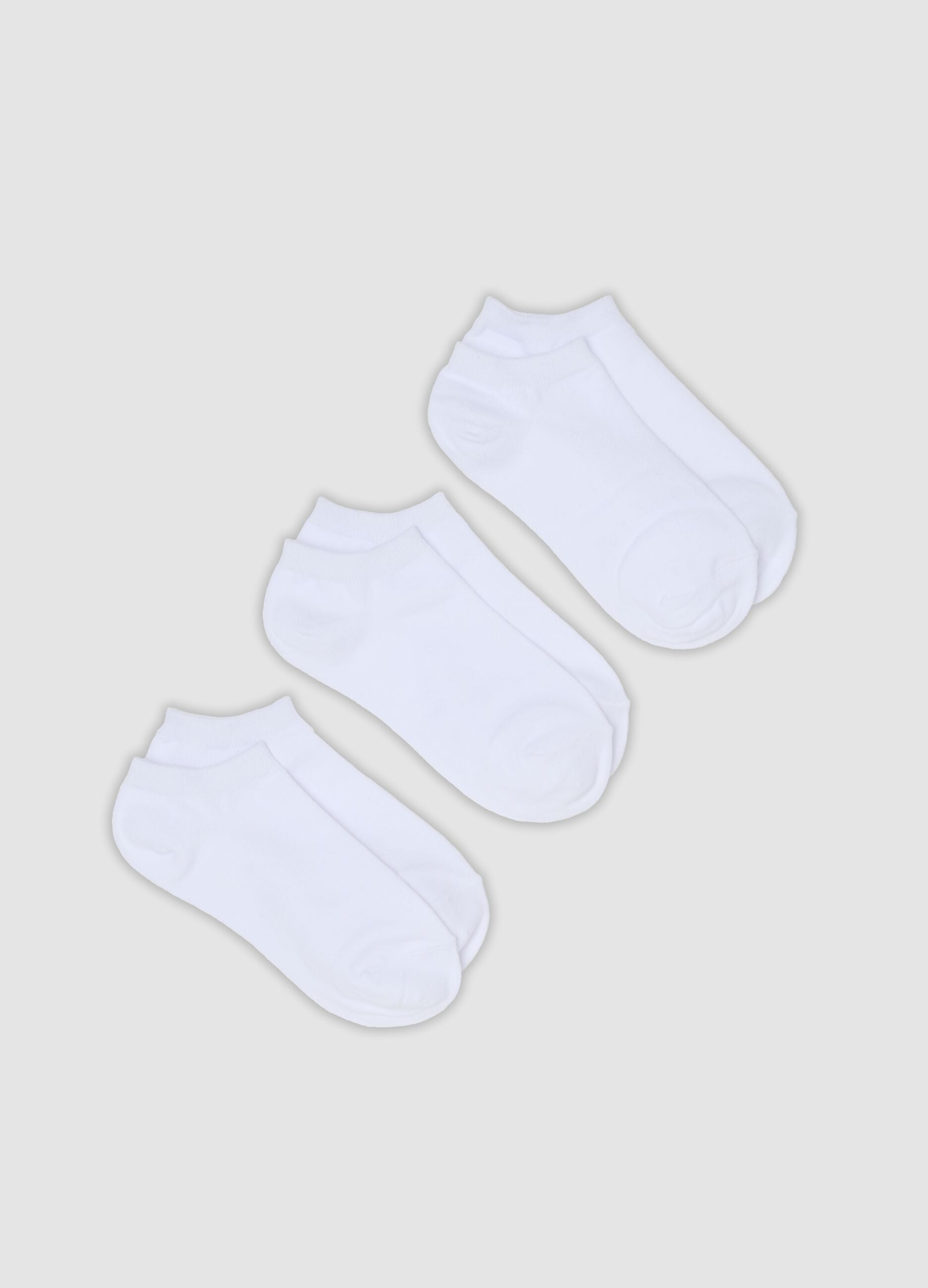 3er-Pack wei&szlig;e Socken aus Bio-Baumwolle