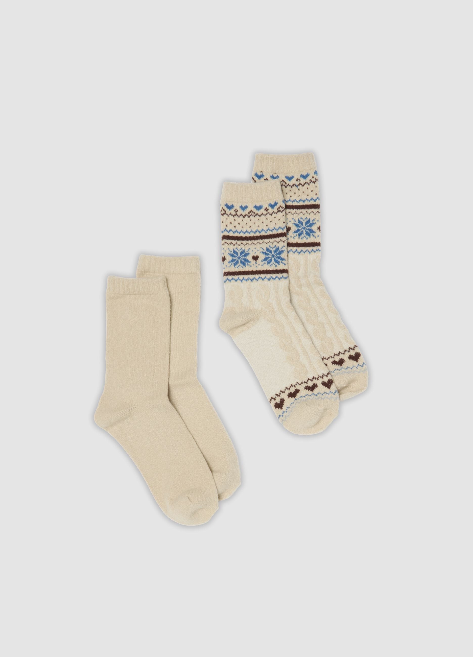 Bipack di calzini multicolor in tessuto elasticizzato