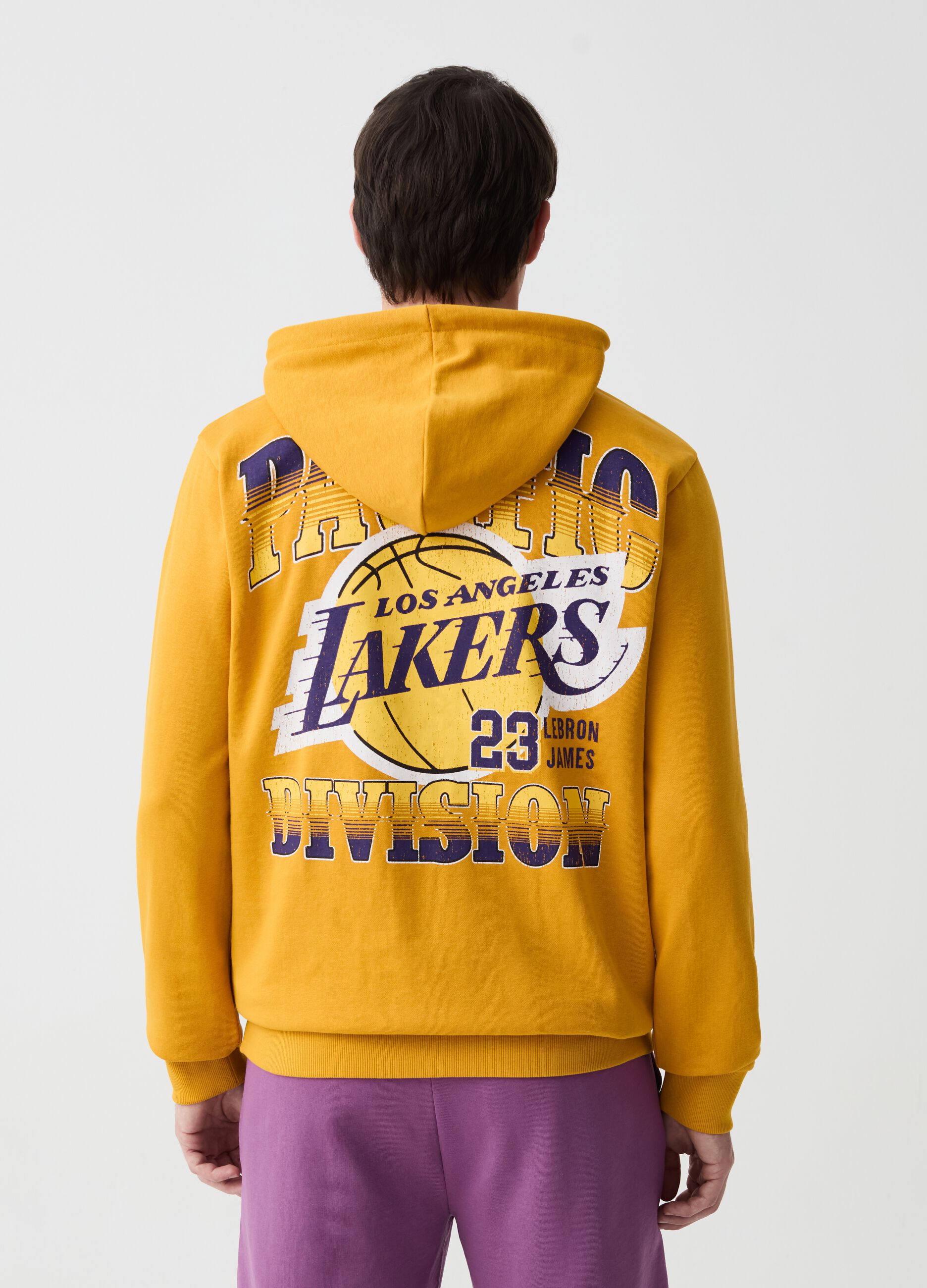 Felpa con cappuccio e stampa NBA Los Angeles Lakers